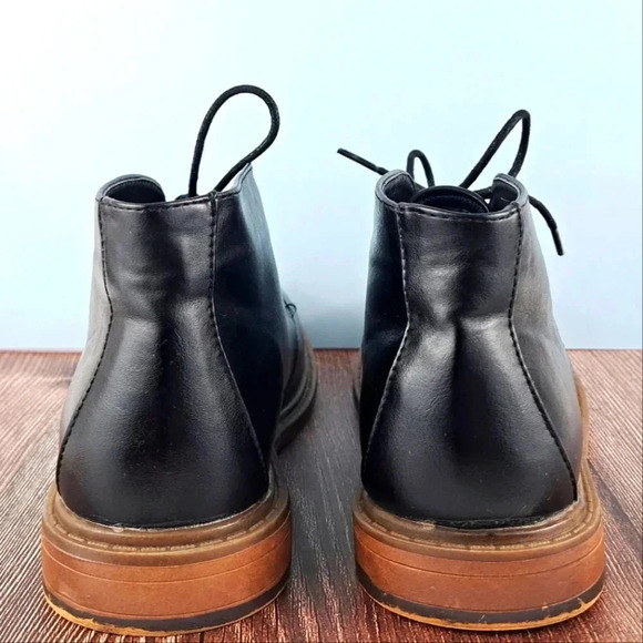 Boy's Oxford Boots, Black, Lace Up, sz 6Y - Picture 6 of 10